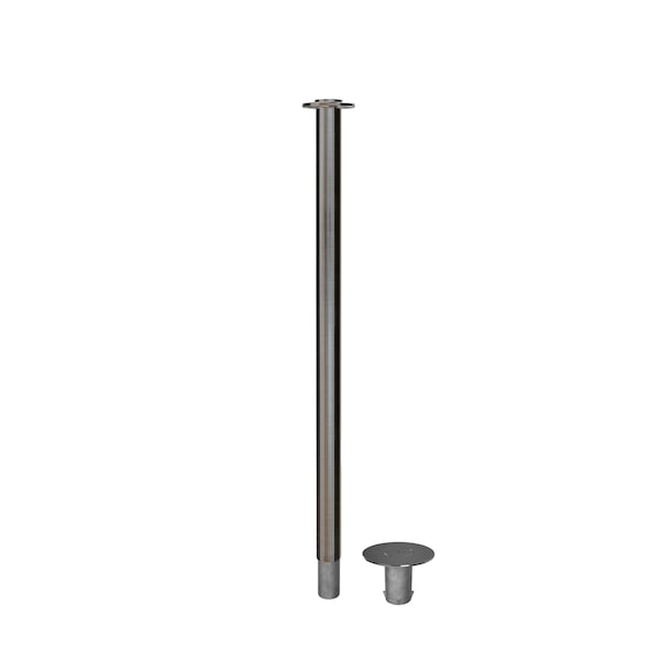 Montour Line Stanchion Post and Rope Removable Base Sat.Steel Post Flat Top SP400R-FL-SS - main